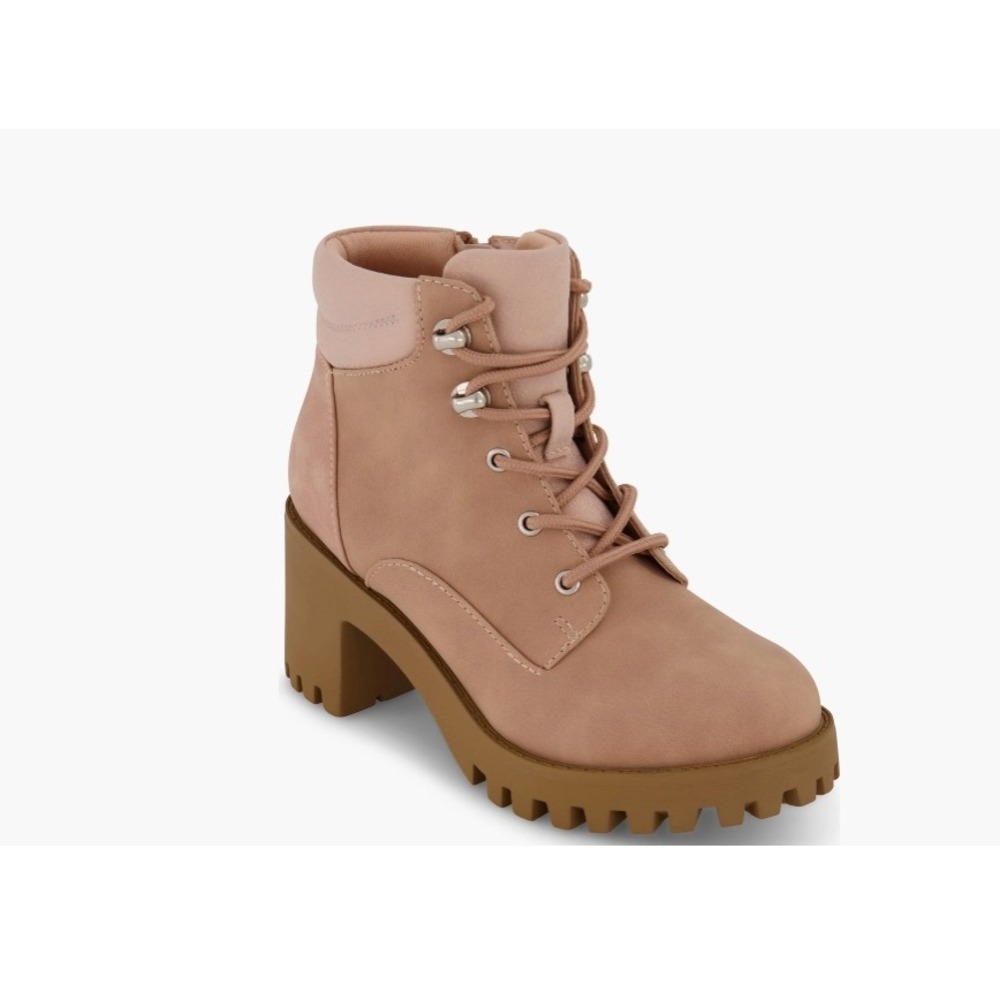 Marc Fisher Girls Tan Multi Marika Hiking Block Heel Ankle Booties NIB‎ Size 5